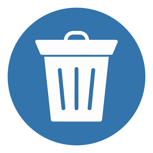 Indsamling af affald ikon