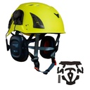 Hjelm kit 2 - BIGBEN UltraLite sikkerhedshjelm med Honeywell høreværn, hagerem, 6 punkt hovedbånd, størrelse 51-62 cm, riggerhjelm + ' ' + 43924