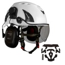 Hjelm kit 3 - BIGBEN UltraLite sikkerhedshjelm med Honeywell høreværn og klar hjelmbrille / kort visir + ' ' + 43932