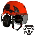 Hjelm kit 3 - BIGBEN UltraLite sikkerhedshjelm med Honeywell høreværn og klar hjelmbrille / kort visir + ' ' + 43934