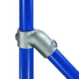 [23-K-12-8] T-stykke m/bøjning (45°) - fitting 12, 48,3 mm (12-8), Kee Clamp galvaniseret rørfitting