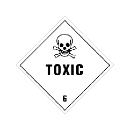 Toxic/poison kl. 6 fareseddel 250 x 250 mm