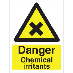[17-107021VNM] Danger chemical irritants, selvklæbende folie 200x150mm