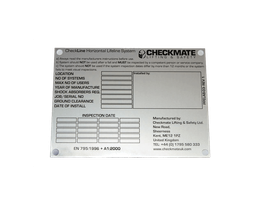[23-CL-PPELAB-03] ID Plate checkline label 110x150