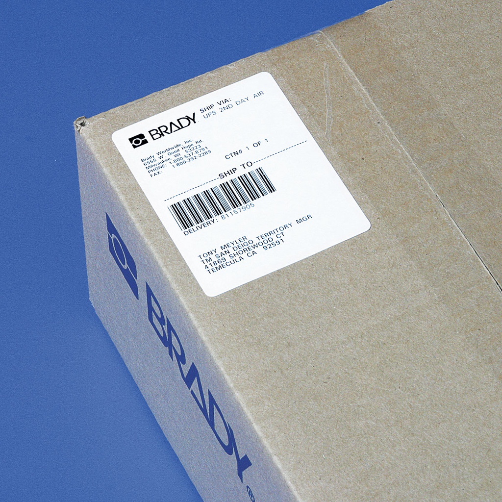 B30 Series Pre-cut Blank Sign Labels, white, 28,58mm (W) x 72,39mm (H)