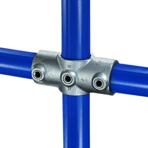2-vejs kryds - fitting 26, 60,3 mm (26-9), Kee Clamp galvaniseret rørfitting.