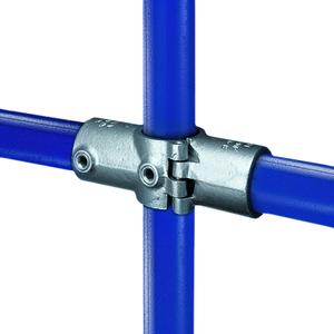 2-vejs split kryds - fitting A26, 48,3 mm, Kee Clamp galvaniseret rørfitting.