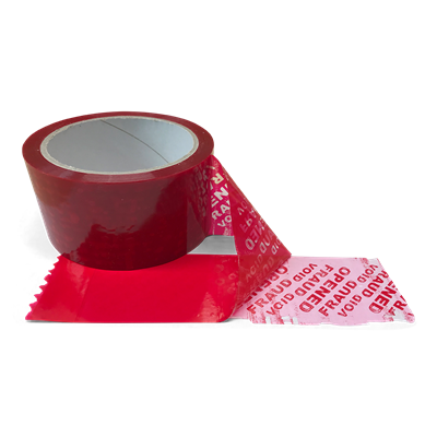 VOID Security Tape 50 mm x 50 m Void forseglingtape efterlader teksten "opad, void, fraud" på den forseglede karton, hvis tapen forsøges fjernes