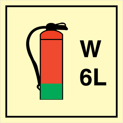 Water Extinguisher 6 L 150 x 150 mm