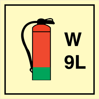 Water Extinguisher 9 L 150 x 150 mm