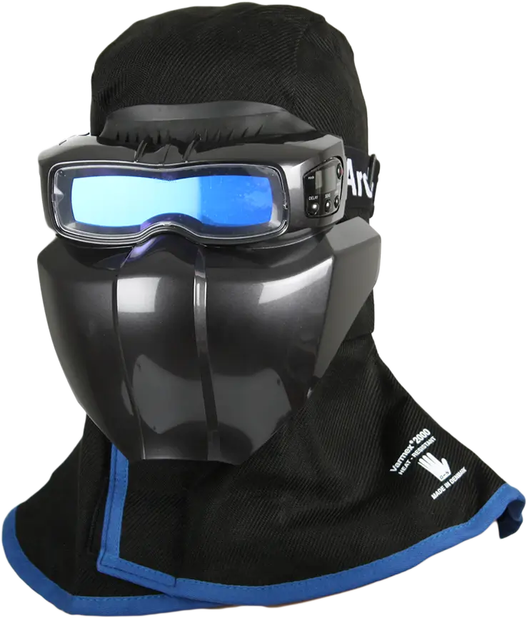 Svejsemaske med VARMEX multijusterbar svejsehætte og automatisk neddæmpende svejsebriller, Arcshield 2