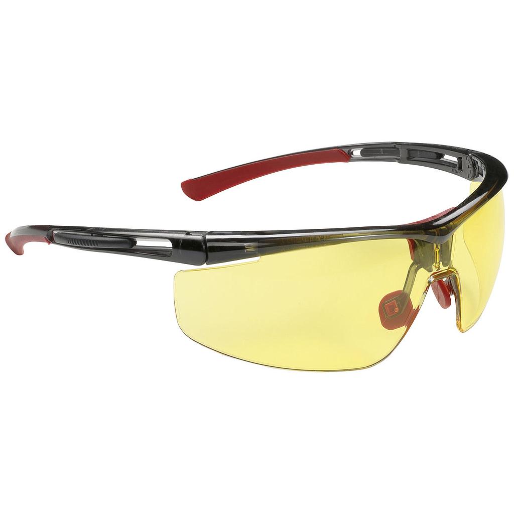 Adaptec 1030748HS Sikkerhedsbrille med justerbare brillestænger, gule polycarbonat linser Optisk klasse 1 vægt 30 gram Honeywell 1030748HS