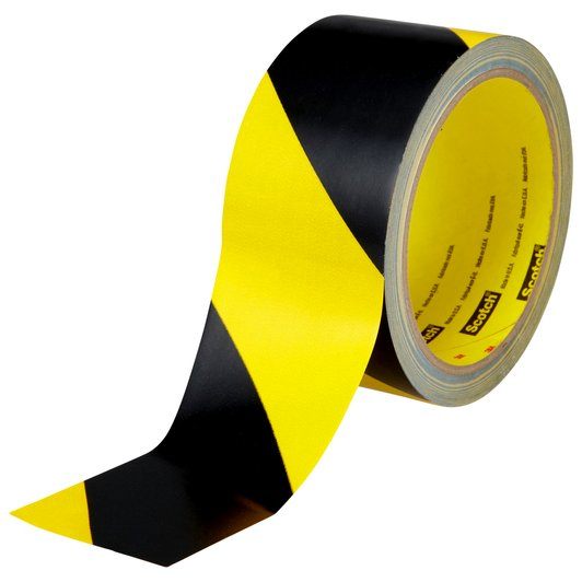 3M Afstribningstape 5702, Sort/Gul, 50 mm x 33 m, 24 rl/krt.