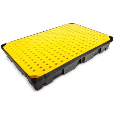 Prestige spildbakke 100 liter med gul platform 180 x 1200 x 800 vægt 14 kg belastning 210 kg
