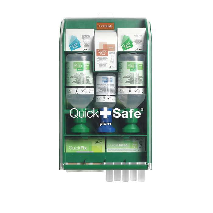 Plum 5174 Førstehjælpsstation Quick Safe Complete kan monteres på væg.