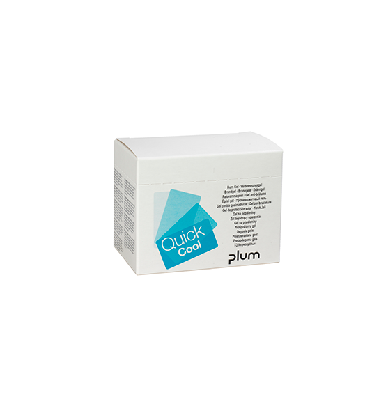 Plum 5150 QuickCool burnGel refill med 18 stk. plaster til mindre brandsår. Plum 5150