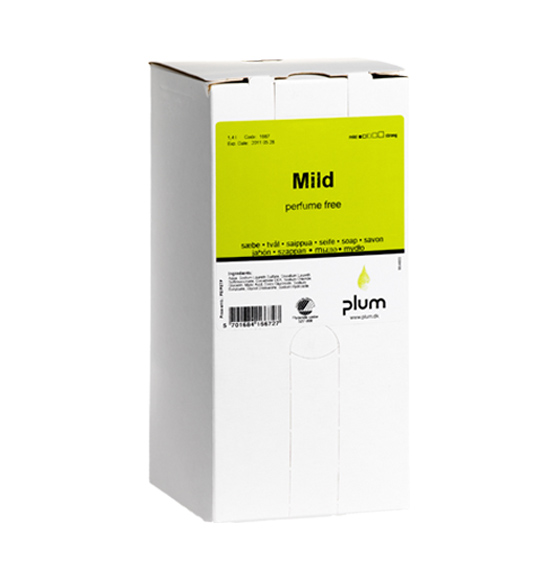 Plum 1667 1,4 liter mild og hudvenlig sæbe uden parfume farve eller parabener, svanemærket