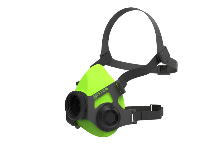 BLS SGE46 genanvendelig halvmaske til ét filter, 40 mm gevind, passer til filtre i BLS 400-serien