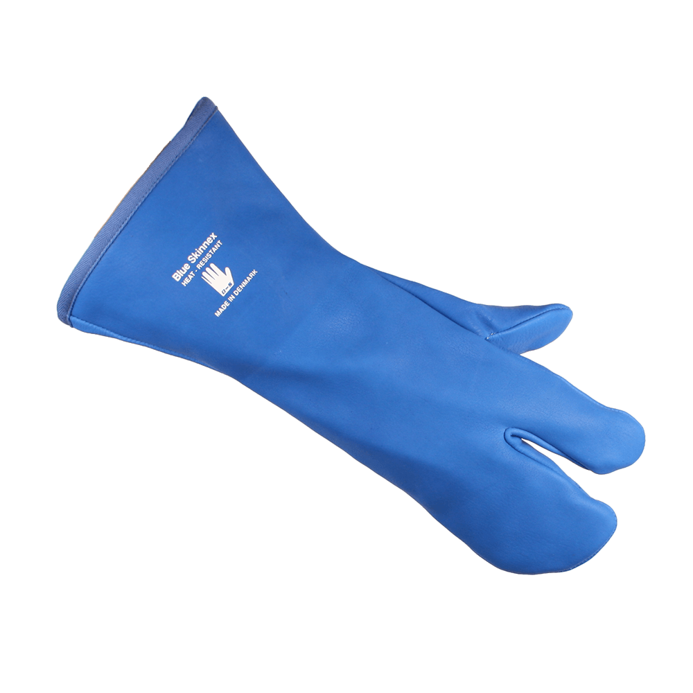 Blue Skinnex 3-fingret Læderhandske med VARMEX V 39 For, syet med kevlar tråd