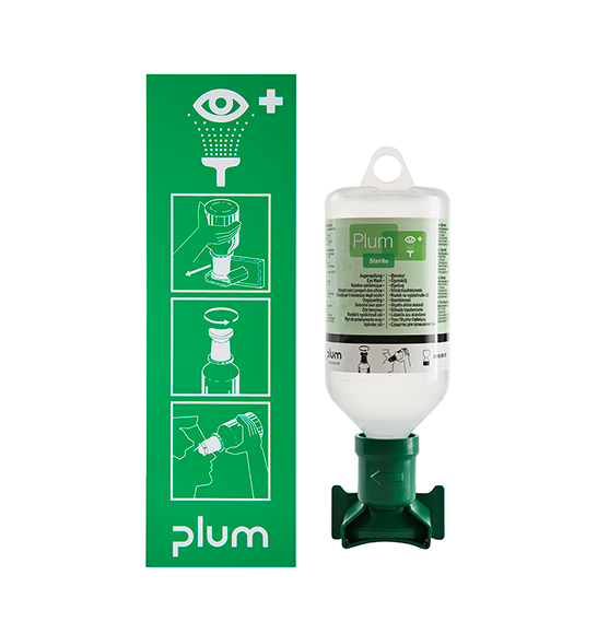 Plum 4611 Plum øjenskylle station med 1 x 500 ml flaske