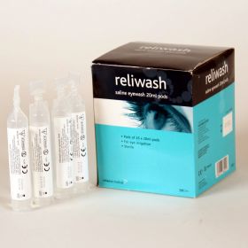 Øjenskylle pipette 20 ml indeholder steril sodium chlorid-vand 0,9% nem at have i lommen