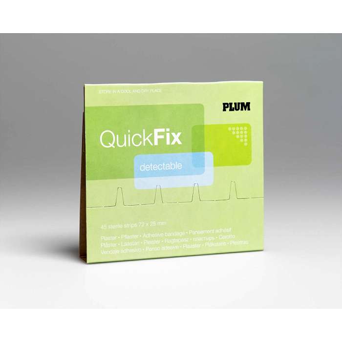 Plum 5513 Plasterrefil med 45 stk blå sporbare plastre 72 x 25 mm