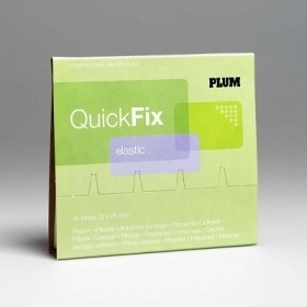 Plum 5512 Plasterrefil, med 45 stk hudvenlige elastiske plastre, pakket hver for sig 72 x 25 mm Plum 5512