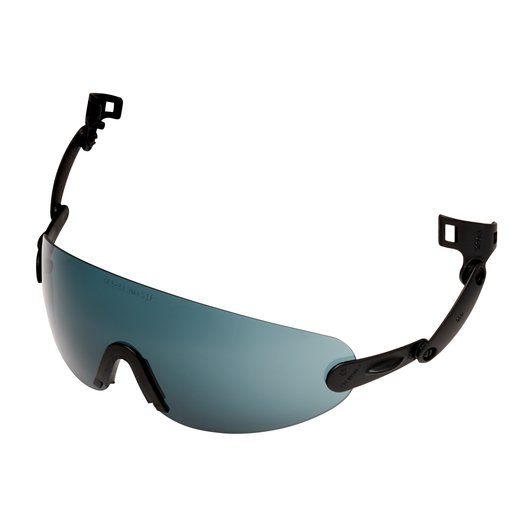 3M Integrerede beskyttelsesbriller grå linse, V6B - Integreret røgfarvet hjelmbrille til /Peltor hjelme.