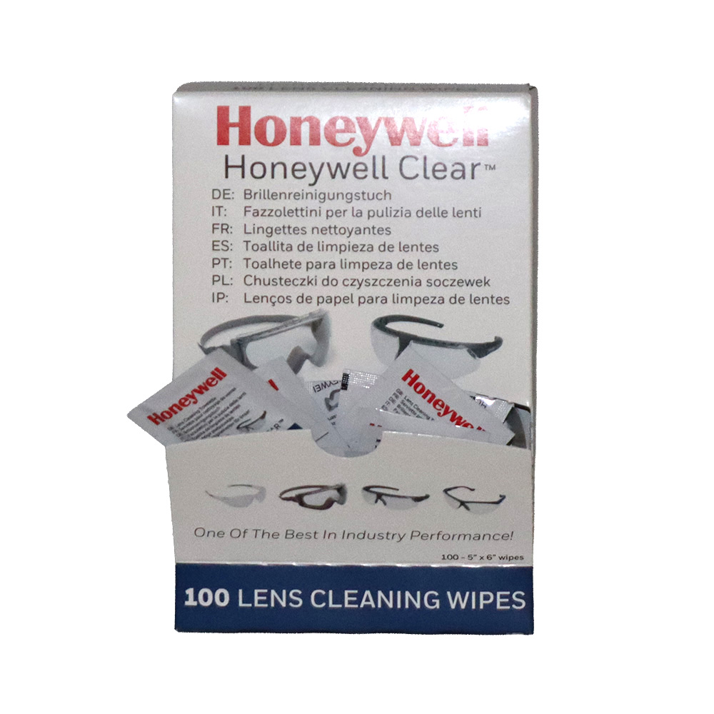Optik pudseklude / papirservietter til rensning af briller og linser, 100 stk. enkelt pakket Honeywell 1036813