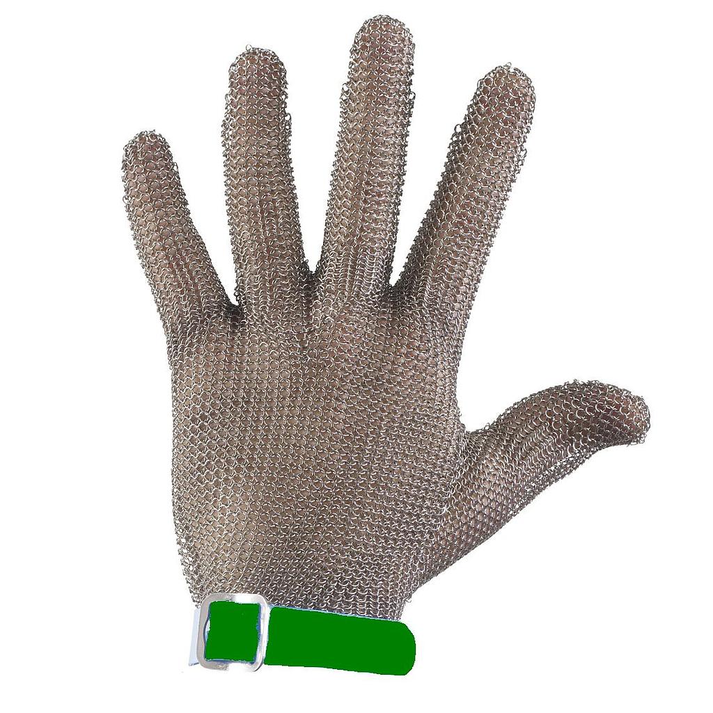 Chainex, skærefast brynjehandske / slagterhandske i rustfrit stål, længde 220 mm vægt 138 gram str: XS (1R)
