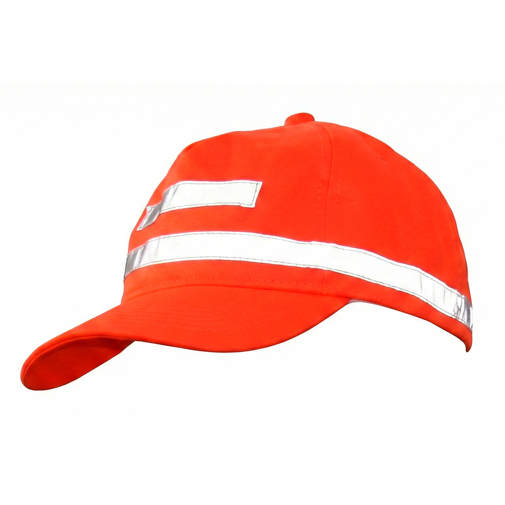 Kasket med refleks, Orange Hi-Viz fluorescerende one size