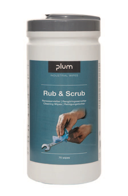 Plum 5272 Rub & Scrub renseservietter, 75 wipes