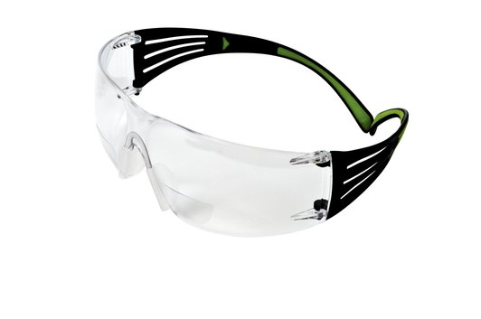 3M SecureFit beskyttelsesbrille med læsefelt, anti-ridse/anti-dug, klar linse +2,5, SF425AS/AF-EU.