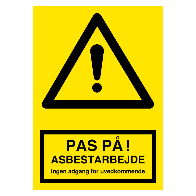 Asbest adgang forbudt - Plast - 297 x 210 mm