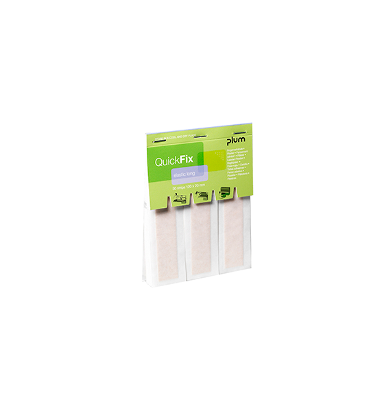 QuickFix plaster Elastic long plasterrefill med 30 stk. Plum 5508