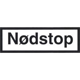 Nødstop, brandskilt, selvklæbende folie