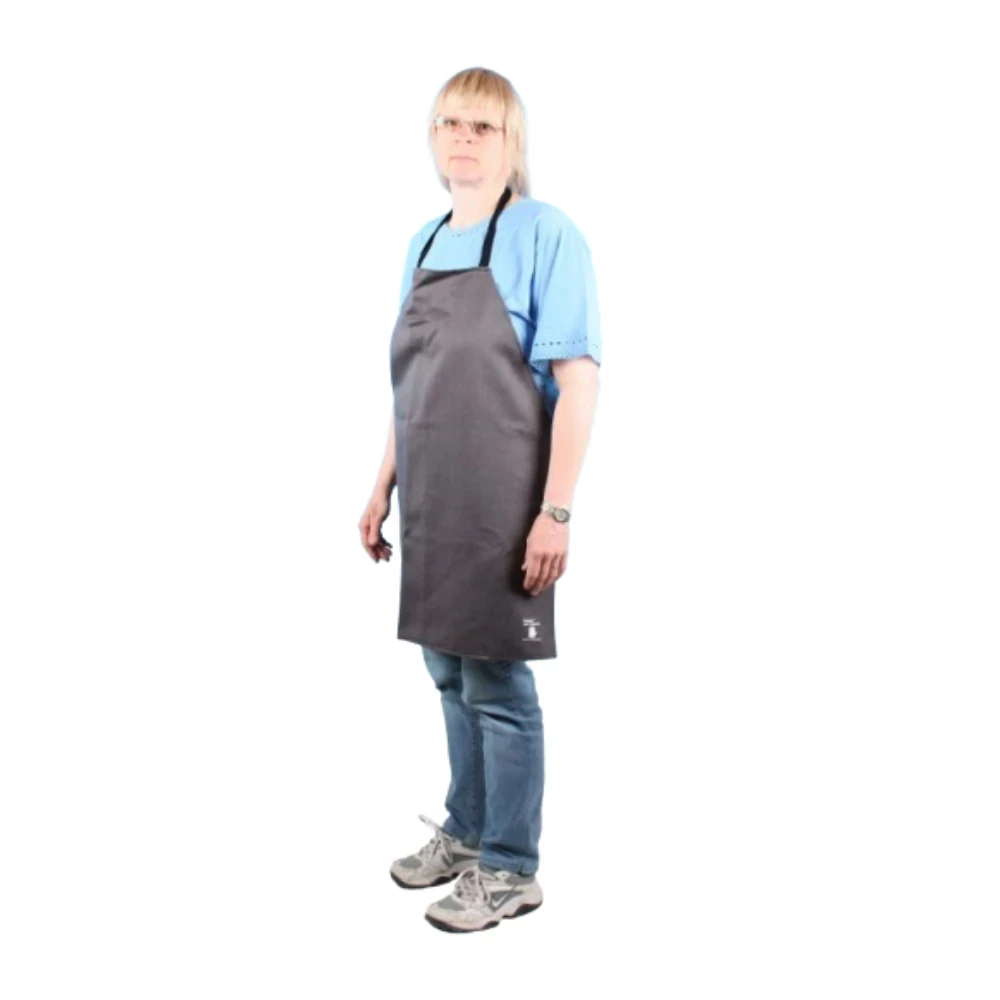 Flammehæmmende slidstærkt forklæde i grå VARMEX, b:73×l:100 cm. kun 250 gram