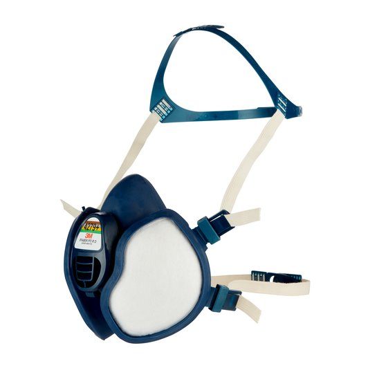 3M Vedligeholdelsesfri halvmaske, type FFABEK1P3 R D, 4279+ med faste filtre.