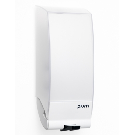 Plum 4292 CombiPlum dispenser i hvid plast, H:300 B:112 D:115. til1,0 liter poser passer til Plum hygiejne produkter i lufttætte poser