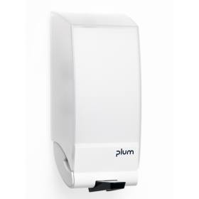 Plum 4282 CombiPlum miljørigtig og hygiejnisk dispenser i hvid plast, 0,5 liter kan monteres på lodrette flader