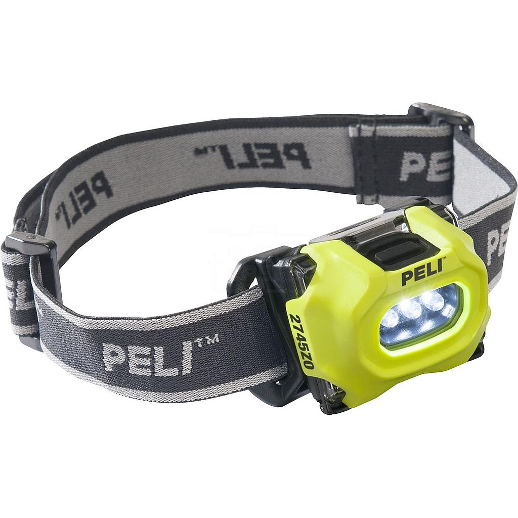 PELI&trade; LED PELI&trade; pandelampe GUL, kan lyse op til 35m vejer kun 60 gram EX ATEX Zone 0. IPX4