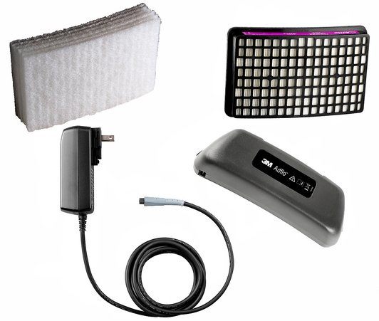 3M Adflo Li-ion-batteri, heavy-duty opgraderingssæt, 837637 - Adflo upgrade kit med heavy-duty batteri, lader samt forfilter og partikelfilter.