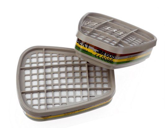 3M 6059 Filter mod gas og dampe ABEK1, filter, type ABEK1 kombifilter Gas/damp filter mod organiske dampe, uorganiske og sure gasser, ammoniak og deri