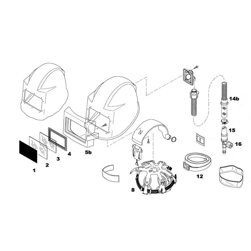 North A160664 Reparationskit commander sandblæser hjelm Honeywell A160664