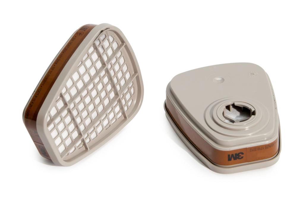 3M Filter mod gas og dampe A2, 6055 - 3M-6055, filter, type A2 mod organiske gas og dampe kogepunkt over 65 c.