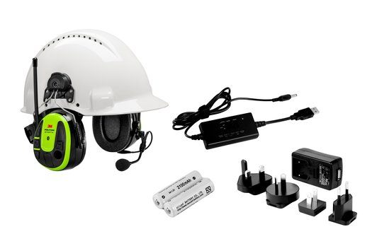 3M&trade; PELTOR&trade; WS&trade; ALERT&trade; X-headset, klart gule skaller, sikkerhedshjelm-monteret, kompatibel med mobilapp, MRX21P3E4WS6