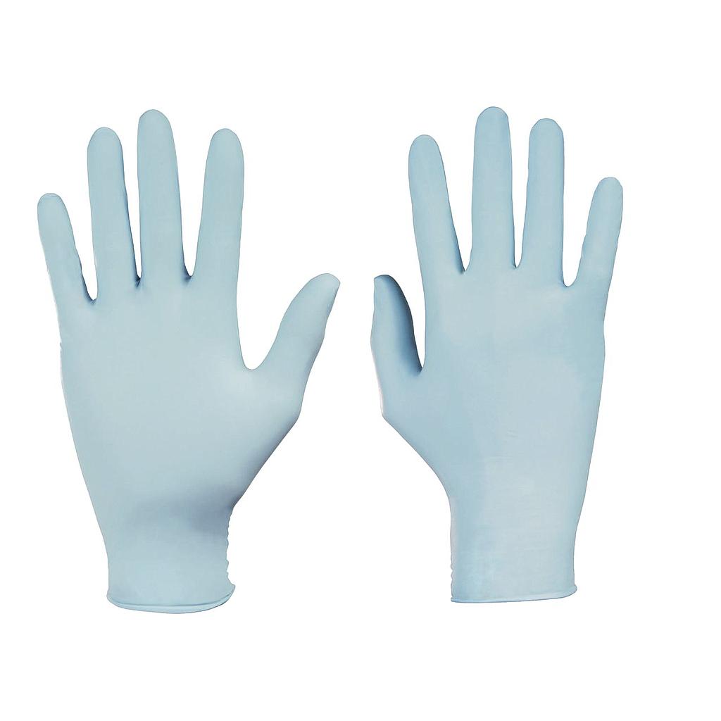 Dermatril 740 Blå chloreret nitril engangshandsker uden pudder, Længde 250 mm tykkelse 0,11 mm AQL 0,65 Antistatisk en 455 7 - S
