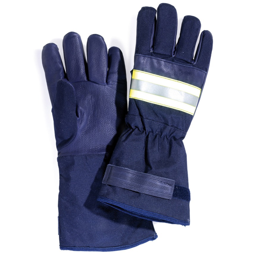Blå Brandmands Handske til beskyttelse mod varme og flammer, tåler op til 250 c grader i 15 sekunder før indersiden stiger 10c , Flame AIB 659 11 - XX