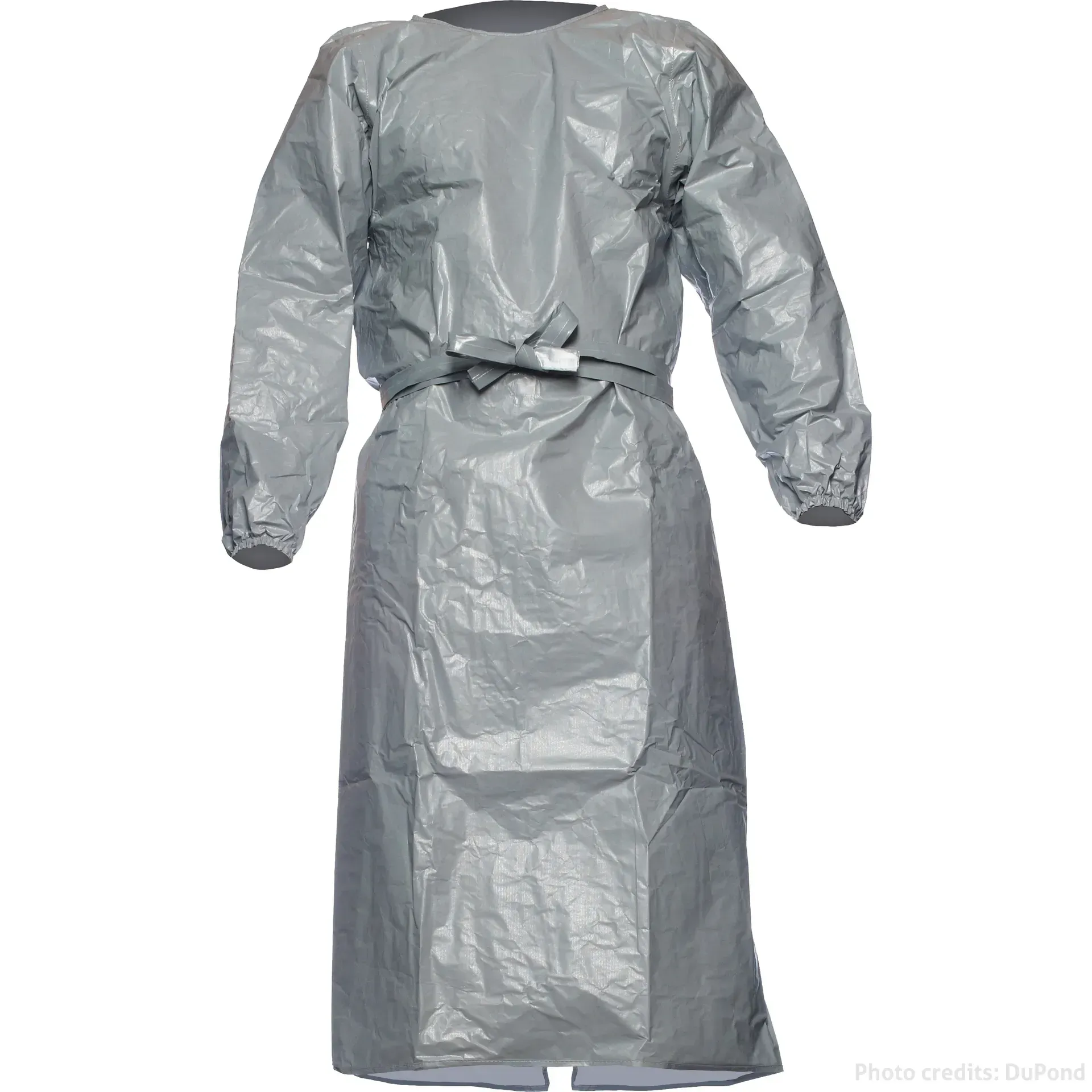 Tychem F 6000, Grå 4-lags antistatisk ærmeforklæde elastik i ærmer fnugfri 120 x 130 cm str l/xxl 145x150 cm type PB(3) i Dupont Tychem F, PL50 Mediu