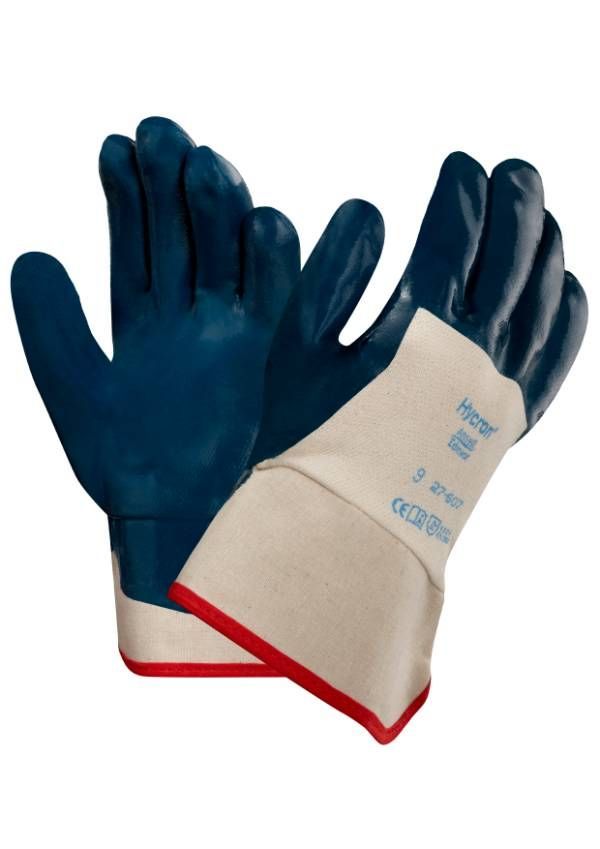 Ansell ActivArmr Hycron 27-607 Halvdyppet arbejdshandske i nitril med sikkerhedsmanchet 10 - XL